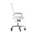 Flash Furniture GO-2286H-WH-RLB-GG High Back White LeatherSoft Executive Swivel Office Chair with Chrome Frame, Arms, and Transparent Roller Wheels addl-7