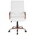 Flash Furniture GO-2286H-WH-RSGLD-GG High Back White LeatherSoft Executive Swivel Office Chair with Rose Gold Frame and Arms addl-10