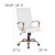 Flash Furniture GO-2286H-WH-RSGLD-GG High Back White LeatherSoft Executive Swivel Office Chair with Rose Gold Frame and Arms addl-6