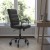 Flash Furniture GO-2286M-BK-BK-RLB-GG Mid-Back Black LeatherSoft Executive Swivel Office Chair with Black Frame, Arms, and Transparent Roller Wheels addl-1