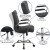 Flash Furniture GO-2286M-BK-GG Mid-Back Black LeatherSoft Executive Swivel Office Chair with Chrome Frame and Arms addl-5