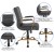 Flash Furniture GO-2286M-BK-GLD-GG Mid-Back Black LeatherSoft Executive Swivel Office Chair with Gold Frame and Arms addl-5