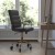 Flash Furniture GO-2286M-BK-GLD-RLB-GG Mid-Back Black LeatherSoft Executive Swivel Office Chair with Gold Frame, Arms, and Transparent Roller Wheels addl-1