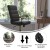 Flash Furniture GO-2286M-BK-GLD-RLB-GG Mid-Back Black LeatherSoft Executive Swivel Office Chair with Gold Frame, Arms, and Transparent Roller Wheels addl-3