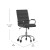 Flash Furniture GO-2286M-BK-RLB-GG Mid-Back Black LeatherSoft Executive Swivel Office Chair with Chrome Frame, Arms, and Transparent Roller Wheels addl-4