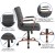 Flash Furniture GO-2286M-BK-RSGLD-GG Mid-Back Black LeatherSoft Executive Swivel Office Chair with Rose Gold Frame and Arms addl-4