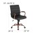 Flash Furniture GO-2286M-BK-RSGLD-GG Mid-Back Black LeatherSoft Executive Swivel Office Chair with Rose Gold Frame and Arms addl-5