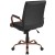 Flash Furniture GO-2286M-BK-RSGLD-GG Mid-Back Black LeatherSoft Executive Swivel Office Chair with Rose Gold Frame and Arms addl-6