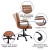 Flash Furniture GO-2286M-BR-BK-GG Mid-Back Brown LeatherSoft Executive Swivel Office Chair with Black Frame and Arms addl-5