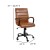 Flash Furniture GO-2286M-BR-BK-GG Mid-Back Brown LeatherSoft Executive Swivel Office Chair with Black Frame and Arms addl-6