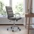 Flash Furniture GO-2286M-GR-GG Mid-Back Gray LeatherSoft Executive Swivel Office Chair with Chrome Frame and Arms addl-1