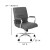 Flash Furniture GO-2286M-GR-GG Mid-Back Gray LeatherSoft Executive Swivel Office Chair with Chrome Frame and Arms addl-6
