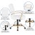 Flash Furniture GO-2286M-WH-GLD-GG Mid-Back White LeatherSoft Executive Swivel Office Chair with Gold Frame and Arms addl-5