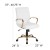 Flash Furniture GO-2286M-WH-GLD-GG Mid-Back White LeatherSoft Executive Swivel Office Chair with Gold Frame and Arms addl-6