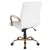 Flash Furniture GO-2286M-WH-GLD-GG Mid-Back White LeatherSoft Executive Swivel Office Chair with Gold Frame and Arms addl-7