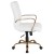 Flash Furniture GO-2286M-WH-GLD-GG Mid-Back White LeatherSoft Executive Swivel Office Chair with Gold Frame and Arms addl-9