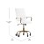 Flash Furniture GO-2286M-WH-GLD-RLB-GG Mid-Back White LeatherSoft Executive Swivel Office Chair with Gold Frame, Arms, and Transparent Roller Wheels addl-4