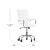Flash Furniture GO-2286M-WH-RLB-GG Mid-Back White LeatherSoft Executive Swivel Office Chair with Chrome Frame, Arms, and Transparent Roller Wheels addl-4