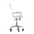 Flash Furniture GO-2286M-WH-RLB-GG Mid-Back White LeatherSoft Executive Swivel Office Chair with Chrome Frame, Arms, and Transparent Roller Wheels addl-7