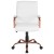 Flash Furniture GO-2286M-WH-RSGLD-GG Mid-Back White LeatherSoft Executive Swivel Office Chair with Rose Gold Frame and Arms addl-10