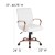 Flash Furniture GO-2286M-WH-RSGLD-GG Mid-Back White LeatherSoft Executive Swivel Office Chair with Rose Gold Frame and Arms addl-6