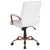 Flash Furniture GO-2286M-WH-RSGLD-GG Mid-Back White LeatherSoft Executive Swivel Office Chair with Rose Gold Frame and Arms addl-7