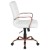 Flash Furniture GO-2286M-WH-RSGLD-GG Mid-Back White LeatherSoft Executive Swivel Office Chair with Rose Gold Frame and Arms addl-9