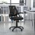 Flash Furniture GO-WY-82-GG Mid-Back Designer Black Mesh Swivel Task Office Chair with Open Arms addl-1