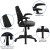 Flash Furniture GO-WY-82-LEA-GG Mid-Back Designer Black Mesh Swivel LeatherSoft Task Office Chair with Open Arms addl-4