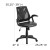 Flash Furniture GO-WY-82-LEA-GG Mid-Back Designer Black Mesh Swivel LeatherSoft Task Office Chair with Open Arms addl-5