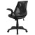 Flash Furniture GO-WY-82-LEA-GG Mid-Back Designer Black Mesh Swivel LeatherSoft Task Office Chair with Open Arms addl-6