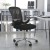 Flash Furniture GO-WY-87-2-GG Mid-Back Black Mesh Executive Swivel Chair with Height Adjustable Flip-Up Arms addl-1