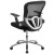 Flash Furniture GO-WY-87-2-GG Mid-Back Black Mesh Executive Swivel Chair with Height Adjustable Flip-Up Arms addl-6