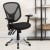 Flash Furniture GO-WY-89-GG Black Mid-Back Mesh Multifunction Swivel Ergonomic Task Office Chair with Adjustable Arms addl-1