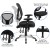 Flash Furniture GO-WY-89-GG Black Mid-Back Mesh Multifunction Swivel Ergonomic Task Office Chair with Adjustable Arms addl-5