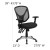 Flash Furniture GO-WY-89-GG Black Mid-Back Mesh Multifunction Swivel Ergonomic Task Office Chair with Adjustable Arms addl-6