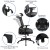 Flash Furniture H-2809-1KY-BK-GG Black Ergonomic Mesh Office Chair with Adjustable Arms addl-5