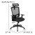 Flash Furniture H-2809-1KY-BK-GG Black Ergonomic Mesh Office Chair with Adjustable Arms addl-6