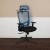 Flash Furniture H-2809-1KY-BL-GG Blue/Black Ergonomic Mesh Office Chair with Adjustable Arms addl-1