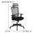 Flash Furniture H-2809-1KY-GY-GG Gray/Black Ergonomic Mesh Office Chair with Adjustable Arms addl-4