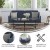Flash Furniture HC-1035-NV-GG Convertible Split Back Sofa Futon with Curved Armrests and Solid Wood Legs - Navy Faux Linen Upholstery addl-3