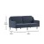 Flash Furniture HC-1035-NV-GG Convertible Split Back Sofa Futon with Curved Armrests and Solid Wood Legs - Navy Faux Linen Upholstery addl-4