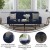 Flash Furniture HC-1044-NV-GG Navy Split Back Sofa Futon Sleeper Couch with Wooden Legs addl-3