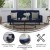 Flash Furniture HC-1060-NV-GG Navy Tufted Split Back Sofa Futon Sleeper Couch with Wooden Legs addl-3