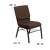 Flash Furniture XU-CH-60096-BN-BAS-GG Hercules Series 18.5" Brown Fabric Church Chair with Book Basket and Gold Vein Frame addl-1