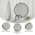 Flash Furniture HFKHD-0GD-CRE8-812315-GG 30" Round Black Metal Framed Wall Mirror addl-3