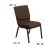 Flash Furniture XU-CH-60096-BN-GG Hercules Series 18.5" Brown Fabric Stacking Church Chair with Gold Vein Frame addl-1