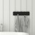 Flash Furniture HFKHD-GDI-CRE8-432315-GG Wall Mounted 24" Black Solid Pine Wood Storage Rack with 5 Hooks addl-5