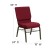 Flash Furniture XU-CH-60096-BY-BAS-GG Hercules Series 18.5" Burgundy Fabric Church Chair with Book Basket and Gold Vein Frame addl-1