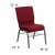 Flash Furniture XU-CH-60096-BY-SILV-BAS-GG Hercules Series 18.5" Burgundy Fabric Church Chair with Book Basket and Silver Vein Frame addl-1